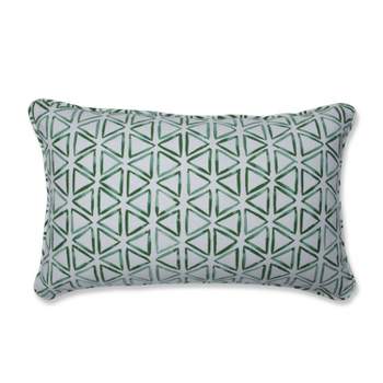 Painted Triangles Verte Lumbar Throw Pillow - Pillow Perfect