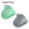 Unique Bargains Heat Resistant Kitchen Utensil Sets Silicone Oven Mitts 4 Pcs - 3 of 4