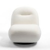 Large Single Armless Chair,Modern Velvet Fabric Upholstered Swivel Accent Chair,Living Room Sofa Chair With Solid Wood Frame-Cuddlewood - 3 of 4