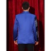 Lars Amadeus Men's Color Block Notched Lapel Party Sequin Blazers - 3 of 4