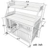 LAOTIES Large Rolling Pet Cage with Feeding Drawer And Storage Rack,Indoor Crate with Stainless Steel Bowls - 4 of 4