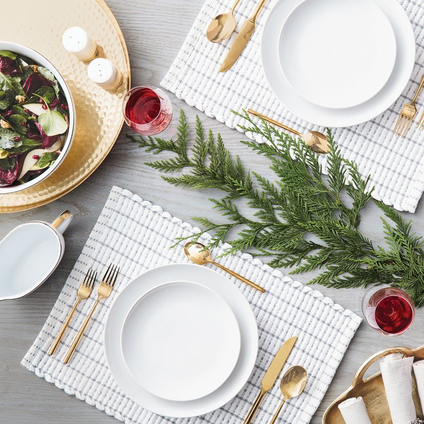 Textured White & Gold Entertaining Collection - Threshold