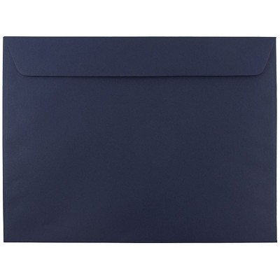 JAM Paper 9.5 x 12.625 Booklet Envelopes Navy Blue 63928407