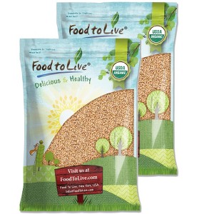 Organic Italian Steel Cut Farro - Non-GMO, Cracked Pearled Wheat Grain, Non-Irradiated, Vegan - 1 of 4