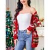 Coolmee Ugly Christmas Cardigan for Women Open Front Button Sweater Long Sleeves Casual Knitted Outfits - 4 of 4