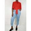 ELOQUII Women's Plus Size Bow Blouse With Flutter Sleeve - 4 of 4