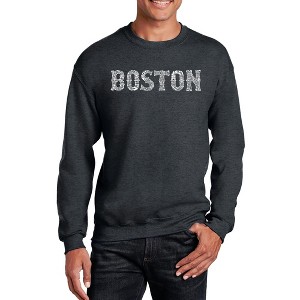 LA Pop Art Men's Word Art Crewneck Sweatshirt - BOSTON NEIGHBORHOODS - 1 of 4