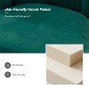 Barbara Velvet Vanity Stool for Makeup Room, Moden Accent Side Chairs for Living Room with Golden Metal Legs | Artful Living Design-Green - 3 of 4