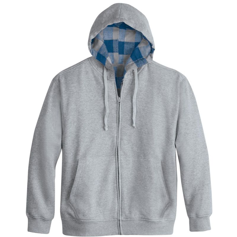 Collections Etc Men's Plaid Lined Knit Hoodie, 4 of 6