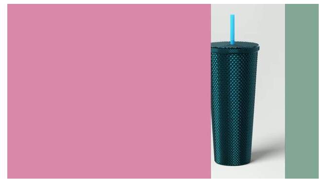 24oz Plastic Tumbler with Straw - Opalhouse™, 2 of 7, play video