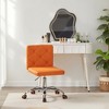 VECELO PU Leather Armless Office Chair, Adjustable Height & 360° Rolling Swivel for Home or Office, Orange - 2 of 4