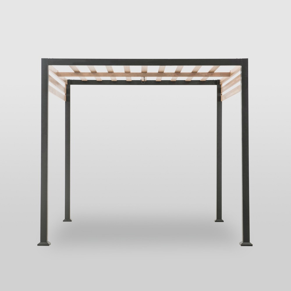 Lars 8'x8' Pergola with Solid Slats Black - Project 62 was $499.99 now $249.99 (50.0% off)