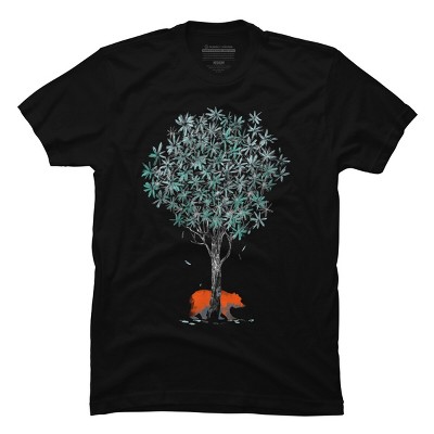 Men's Design By Humans Wild Bear Scratching Tree By radiomode T-Shirt