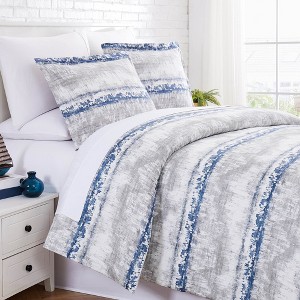 Southshore Fine Living Abstraction 300 Thread-Count 100% Cotton Sateen Duvet Cover Set - 1 of 4