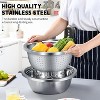 Colander 304 Stainless Steel 3-quart with Mixing Bowls, Dishwasher Safe. (2PC) - 4 of 4