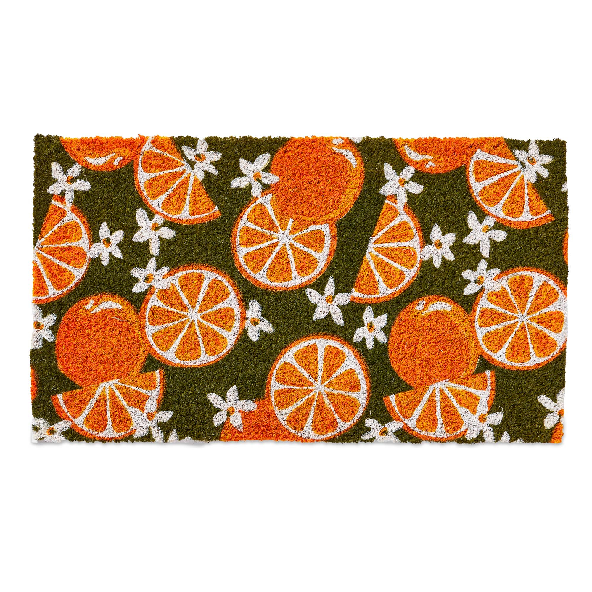 tag 1'6" x 2'6" Oranges Coir Mat Rectangle Indoor and Outdoor Coir Door Welcome Mat