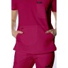 Members Only Women's Scrub Top With Double Chest And Pouch Pocket - 2 of 4