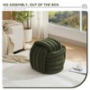GDFStudio Jodie Chenille Upholstered 19.3" Cube Knot Ottoman - 2 of 4