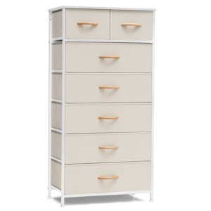 Crestlive Products 7 Drawers Vertical Dresser for Bedroom Storage Tower with Sturdy Steel Frame Wood Top Easy Pull Fabric Bins Handles - 1 of 4