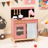 Safstar Play Kitchen for Kids with Door Curtain, Stoves Sink & Oven Cookware Accessories - 4 of 4