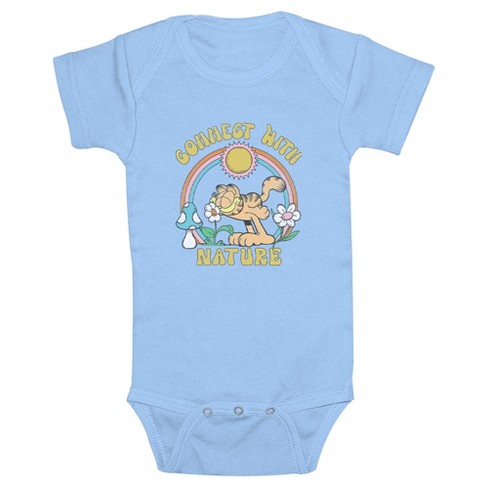 Infant's Garfield Connect With Nature Bodysuit - Light Blue - 12 Months 