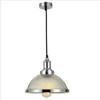 HOMLUX Single-Light Wrought Iron Glass Chandelier - Nickel - 2 of 4