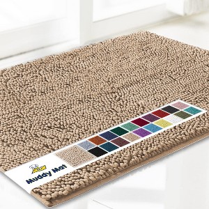 Muddy Mat Highly Absorbent  Soft Chenille Door Mat and Pet Rug Non Slip Thick Washable Area and Bath Mat for Indoor and Outdoor - 1 of 2