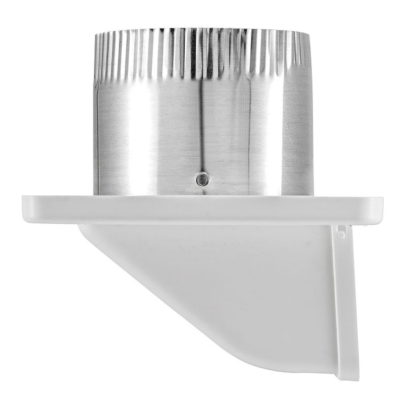 Lambro® 4-In. White Plastic Under Eave Vent with Weather Damper and Tail Pipe, 5 of 8