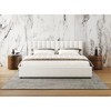 Omax Decor,Jaxon Upholstered Platform King Bed in White Boucle Fabric - 4 of 4