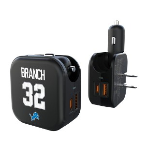 NFL Detroit Lions Players Game Tactic 18-Watt 2 in 1 USB A/C Charger - 1 of 3