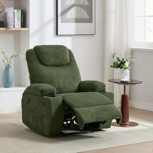 Power Lift Recliner Chair, Lift Chair with Massage & Heat, Adjustable Corduroy Electric Recliner Chairs with 2 Cup Holders & Stand Assist - 1 of 4