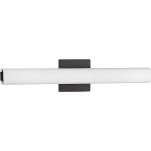 Progress Lighting Beam Collection 1-Light Linear LED Bath Vanity, Brushed Nickel, Opal Glass Shade - 1 of 4
