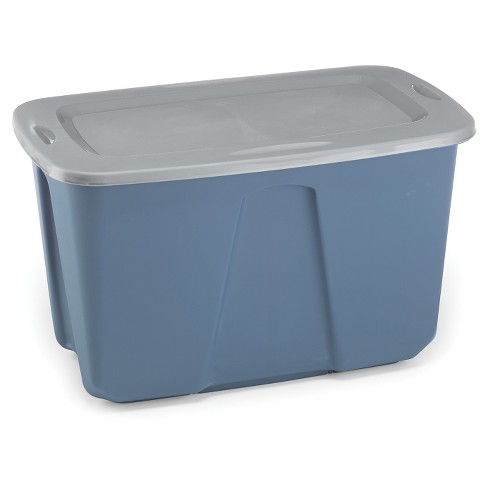 Utility Storage Tubs And 32 Gallon Tote Blue Gray Homz