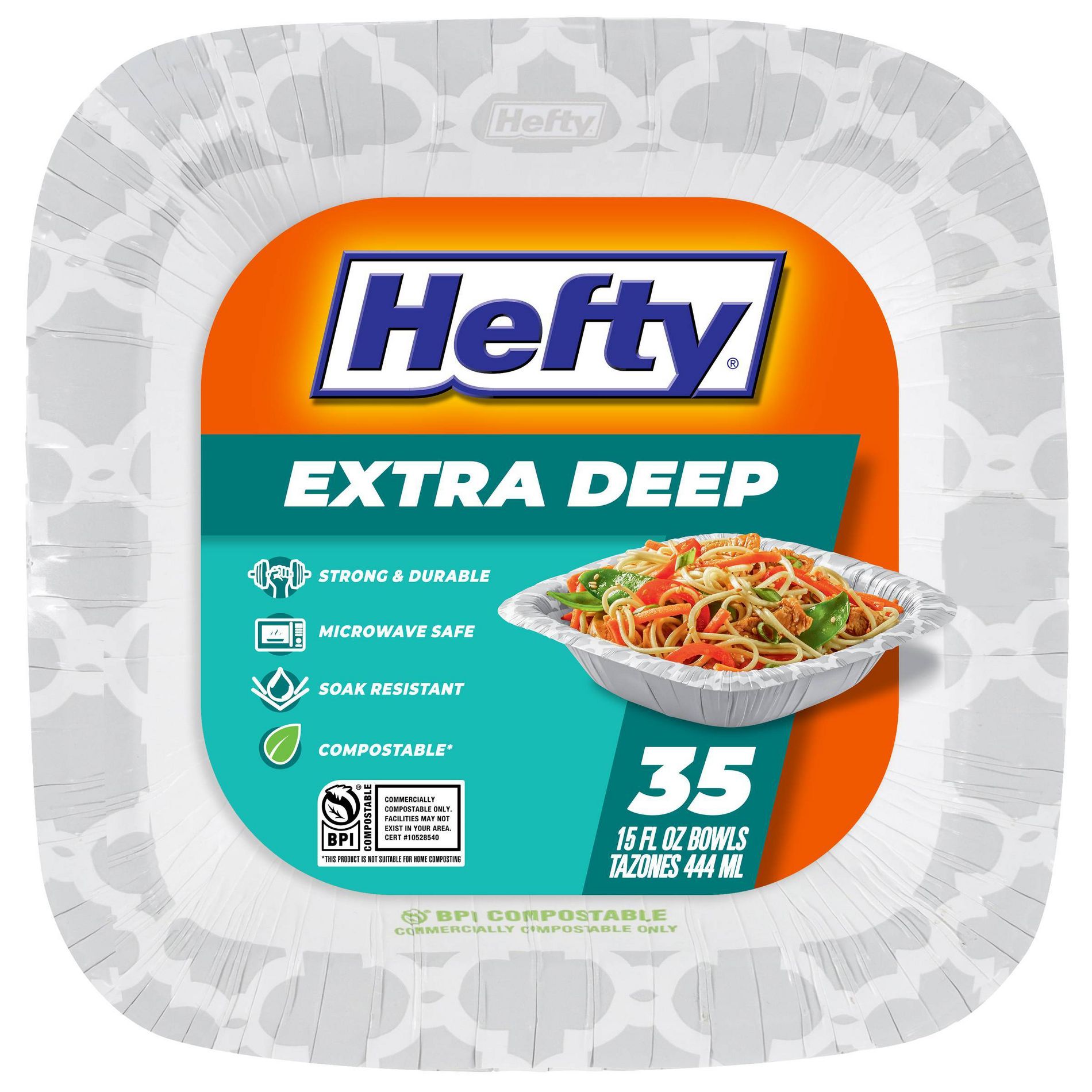 Hefty Extra Deep Disposable Bowls 6" - 35ct