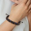 Chisel Stainless Steel Brushed Tiger's Eye and Sodalite Black Nylon Adjustable Bracelet 6.5" to 9.5" - 3 of 3