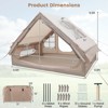 Costway Inflatable Camping Tent 4-6 People Waterproof Blow-up Air Tent with Porch, Pump - 3 of 4