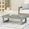 Christopher Knight Home Andrae Outdoor Acacia Wood Rectangular Coffee Table with Sled Leg - 2 of 4
