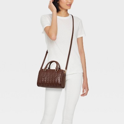A New Day Woven Mini Bowler Crossbody bag - A New Day™ Brown — фото 2