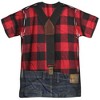 Men's Lumberjack Costume (Front Back Print) Short Sleeve Costume T-Shirt - 3 of 4
