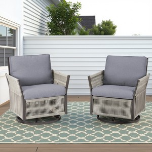 Buenhomino Patio Furniture Wicker Outdoor Conversation Set - 1 of 4