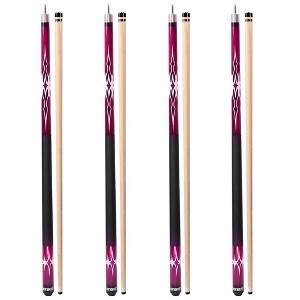 GSE Set of 4 Canadian Maple Hardwood Billiard Pool Cue Sticks, 58" 2-Piece Pool Cues for Commercial/Bar & House (18/19/20/21Ounce) - 1 of 1