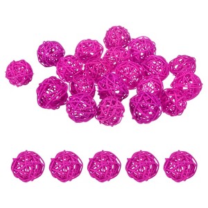 Unique Bargains Wicker Rattan Decorative DIY Crafts Balls 1.6 Inch 20 Pcs - 1 of 4