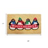HomeRoots 17" X 29" Brown White And Red Christmas Happy Holidays Outdoor Coir Door Mat - 3 of 4