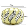 Slickblue Women's Statement Fashion Jewelry, Two-Tone IP Gold, Pave Set Clear Synthetic Crystals, size 5-10 - 2 of 4