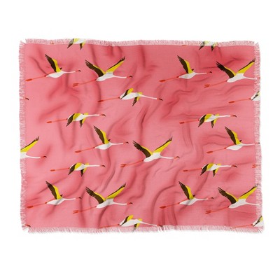 Holli Zollinger Flamingo Woven Throw Blanket Pink - Deny Designs