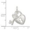 Black Bow Jewelry Sterling Silver Heart Lock and Key Charm - 4 of 4