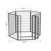 Angel Sar Dog Playpen, 8 Panels Metal Play Pen with Door, 39.37" Height Dog Fence Outdoor for Yard, Anti-Rust Pet Playpen Indoor & Outdoor - 2 of 4