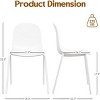 SEVOBAL Modern Plastic Stackable Dining Chair, Accent Chairs Set of 4 with Metal Legs for Indoor or Outdoor, White, 21.26"*20.08"*33.27" - 3 of 4
