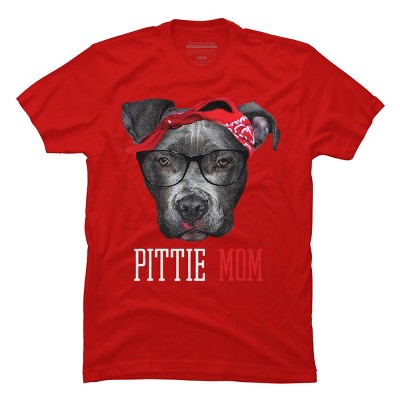Men's Design By Humans Mother's Day Pittie Mom Pitbull Dog Lovers By dandingroz T-Shirt