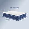 Resenkos Full Size Boxed Memory Foam Hybrid Mattress With 14-Inch Height, Pocketed Springs & Motion Isolation, White And Blue - 3 of 4